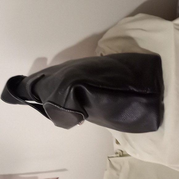 Dooney & Bourke Black Pebble Leather Logo Lock Handbag. - Picture 4 of 16